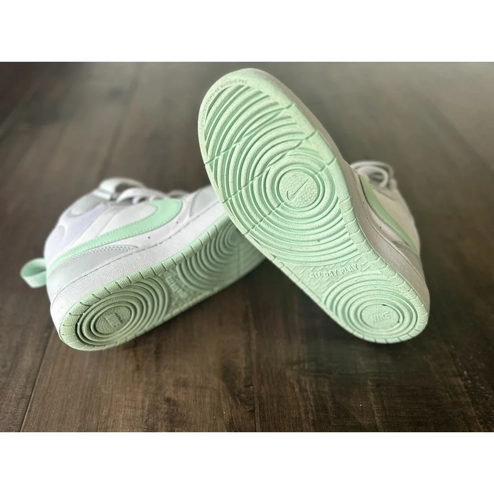 NIKE SIZE 6.5‎ YOUTH All Day Play High Top Sneakers White Mint Gray CD7782-011 - Picture 7 of 9